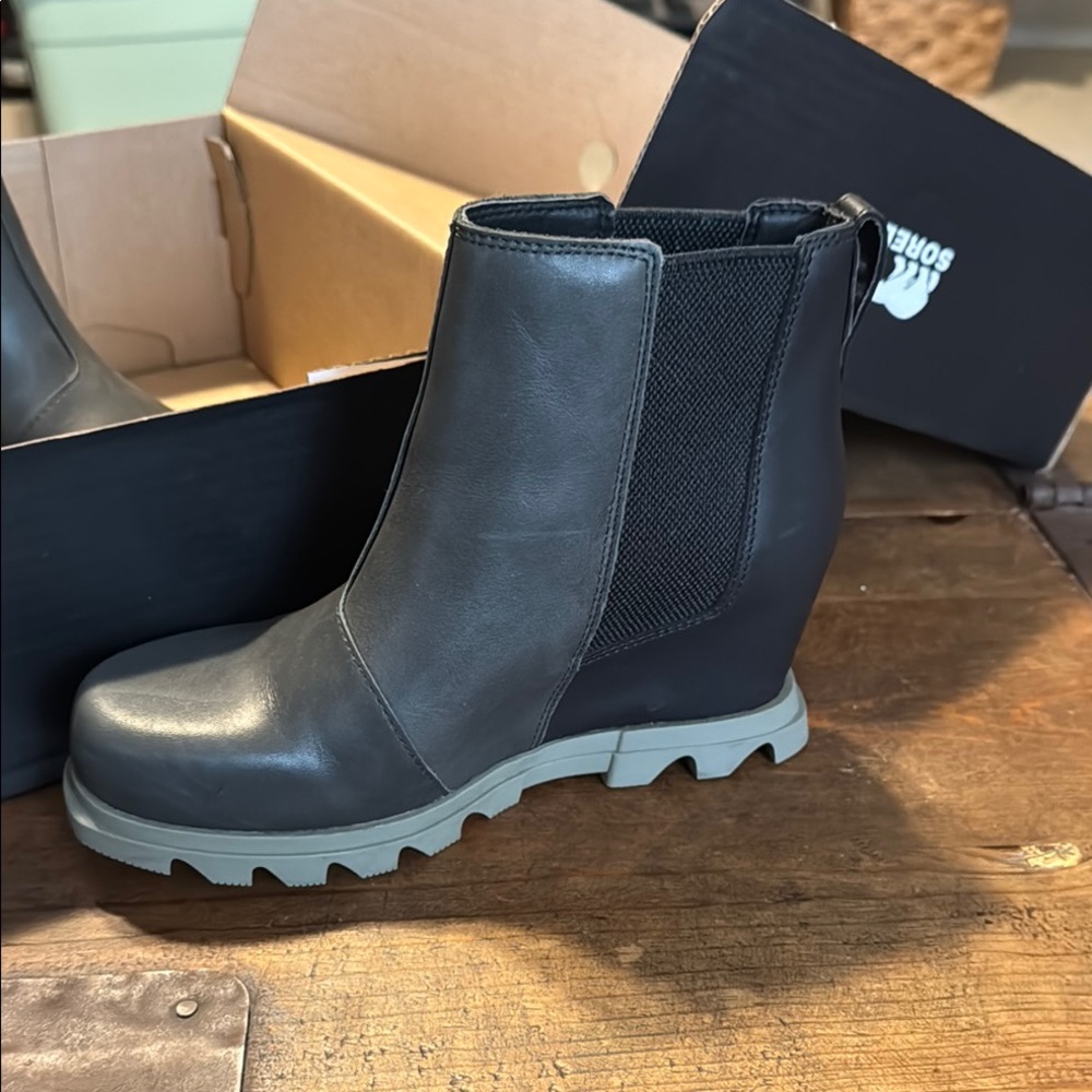 Sorel Dark Gray Wedge Boots